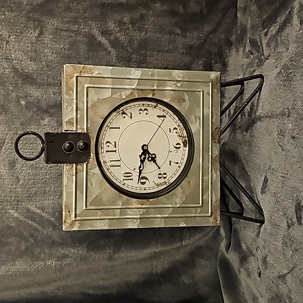 Galvanized Clock